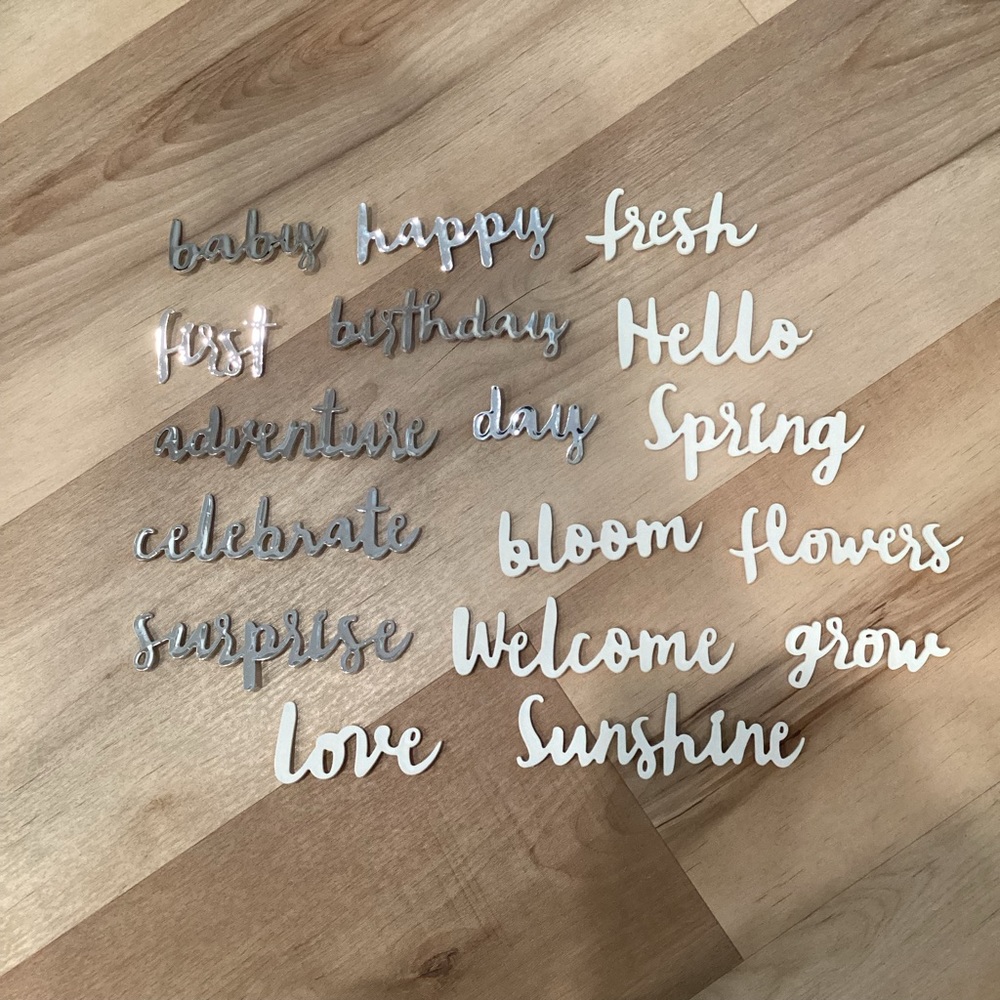 BOGO 🥳 Room Essentials Letter Board Words birthday spring white silver farmhouse